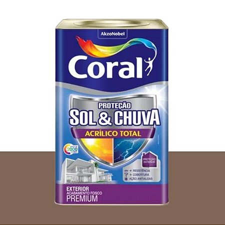 Tinta Sol e Chuva Fosca Acrílico Total Cogumelo Japonês 18L - Coral