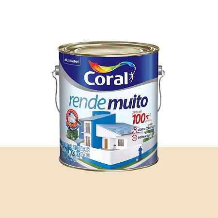 Tinta Acrílica Rende Muito Standard Fosco Muito Pérola 3,6L  - Coral