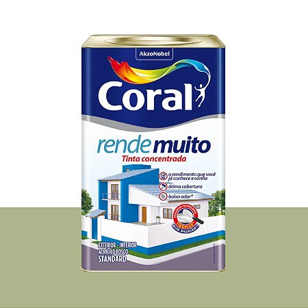 Tinta Acrílica Rende Muito Standard Fosco Verde Kiwi 18L  - Coral