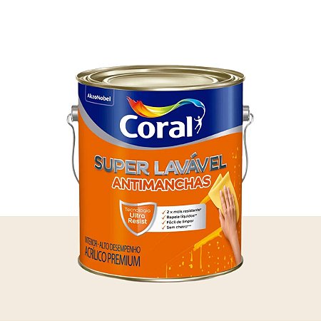 Tinta Acrílica Super Lavável Branco 3,6L  - Coral