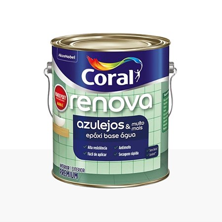 Tinta Epóxi Brilhante Wandepoxy Renova Azulejos Base Água Branco 3,6L  - Coral