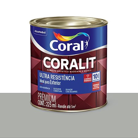 Esmalte Sintético Ultra Resistência Brilhante Coralit Platina 225ml - Coral