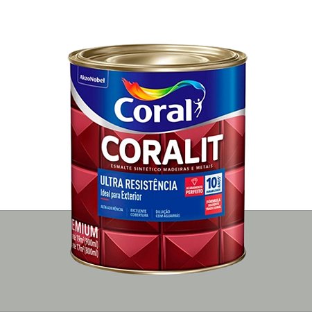 Esmalte Sintético Ultra Resistência Brilhante Coralit Platina 3,6L - Coral