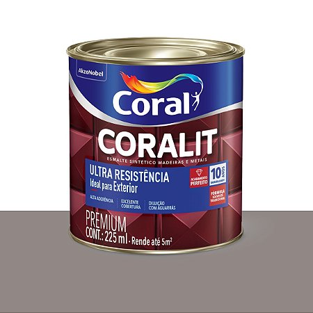Esmalte Sintético Ultra Resistência Brilhante Coralit Alumínio 225ml - Coral