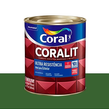 Esmalte Sintético Ultra Resistência Brilhante Coralit Verde Folha 3,6L - Coral