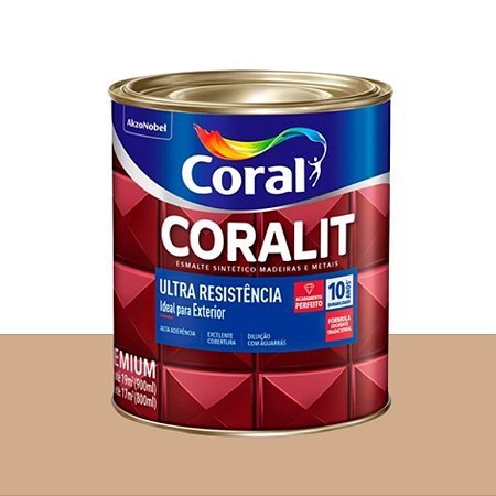Esmalte Sintético Ultra Resistência Brilhante Coralit Camurça 900ml - Coral