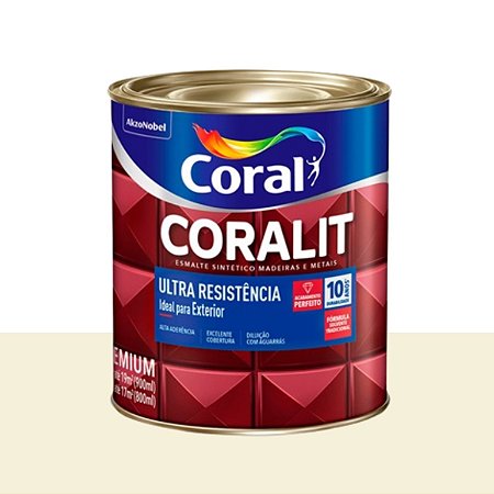 Esmalte Sintético Ultra Resistência Brilhante Coralit Marfim 900ml - Coral