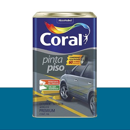 Tinta Pinta Piso Premium Fosco Azul 18L - Coral