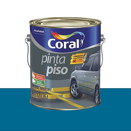Tinta Pinta Piso Premium Fosco Azul 3,6L - Coral