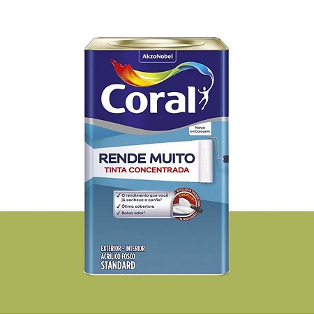 Tinta Standard Acrílica Fosco Rende Muito Verde Limão 16L -  Coral