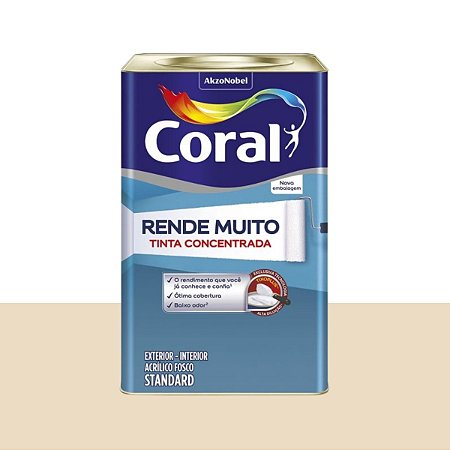 Tinta Standard Acrílica Fosco Rende Muito Pérola 16L -  Coral