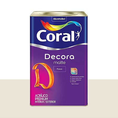 Tinta Acrílica Premium Fosca Decora Matte Algodão Egípcio 18L -  Coral