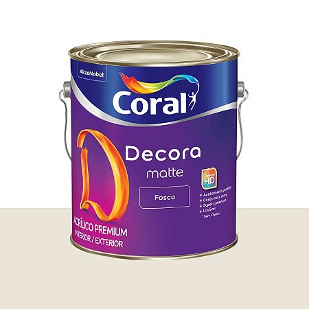 Tinta Acrílica Premium Fosca Decora Matte Algodão Egípcio 3,6L -  Coral