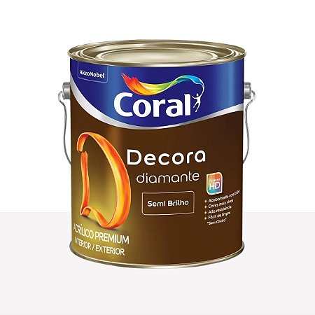 Tinta Acrílica Premium Semi Brilho Decora Diamante Branco 3,6L -  Coral