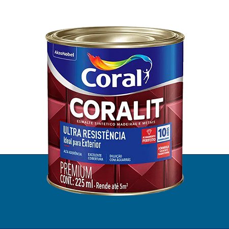 Esmalte Sintético Ultra Resistência Coralit Brilhante Azul França 225ml - Coral
