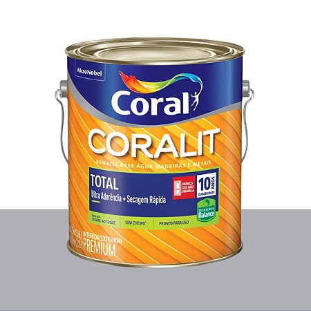Esmalte Sintético Base Água Brilhante Coralit Platina 3,6L - Coral