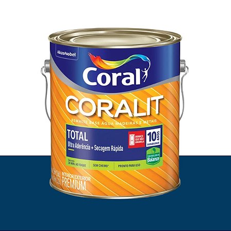 Esmalte Sintético Base Água Brilhante Coralit Azul Del Rey 3,6L - Coral