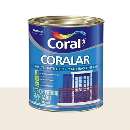 Tinta Esmalte Sintético Brilhante Coralar Branco 900ml - Coral