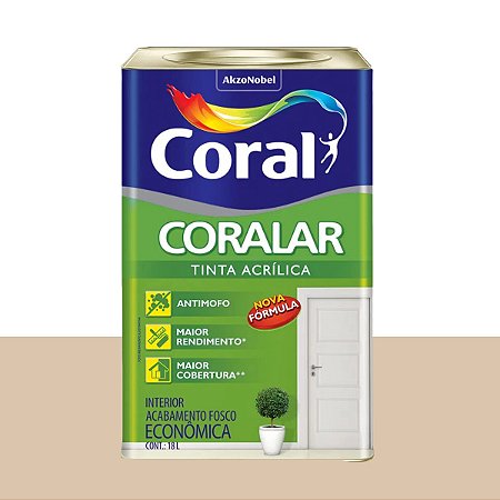 Tinta Acrílica Fosca Econômica Coralar Areia 18L - Coral
