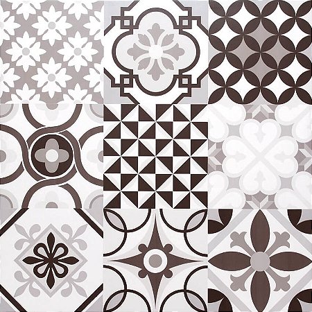 Porcelanato Realce Patchwork Grigio 61x61 61028 Cristofoletti