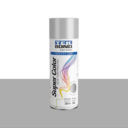 Tinta Spray Alta Temperatura Alumínio 350ml Tekbond