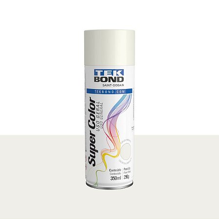Tinta Spray Uso Geral Branco Brilhante 350ml Tekbond