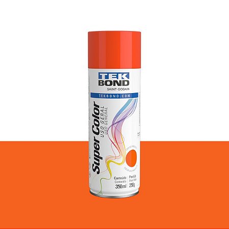 Tinta Spray Uso Geral Laranja 350ml Tekbond