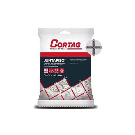 Espaçador Juntapiso Cruzeta 5,00mm com 100 unid Cortag