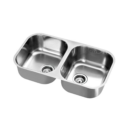Cuba Inox Dupla Spice N03 40X34X18 Alto Brilho com 2 Válvulas Docol