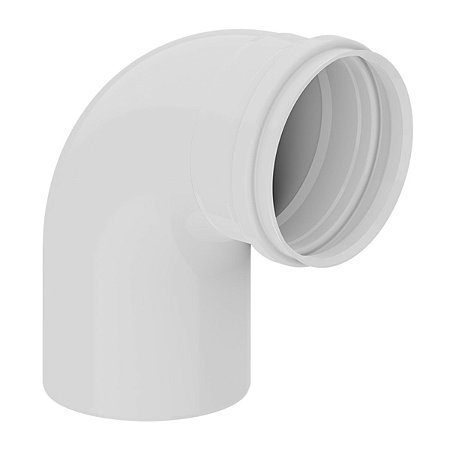 Curva Curta 90° 75MM para Esgoto 26110750 Tigre