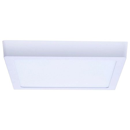 Painel LED 12W 3000K de Sobrepor Quadrado Bivolt Foxlux