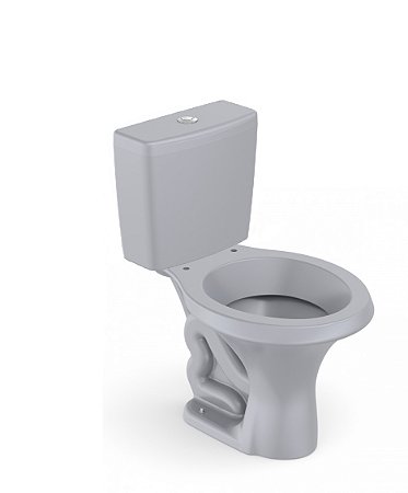 Vaso Sanitário com Caixa Acoplada Parati Cinza Logasa