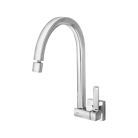 Torneira para cozinha de Parede 1/2" e 3/4" Bica Alta Quad Cromado 712806 Docol