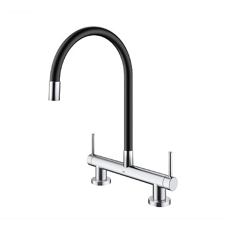 Misturador para Cozinha de Mesa Spice Preto e Cromado 901957 Docol