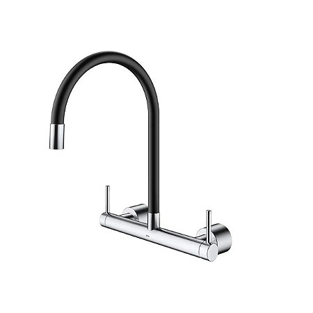 Misturador para Cozinha de Parede Spice Preto e Cromado 902057 Docol