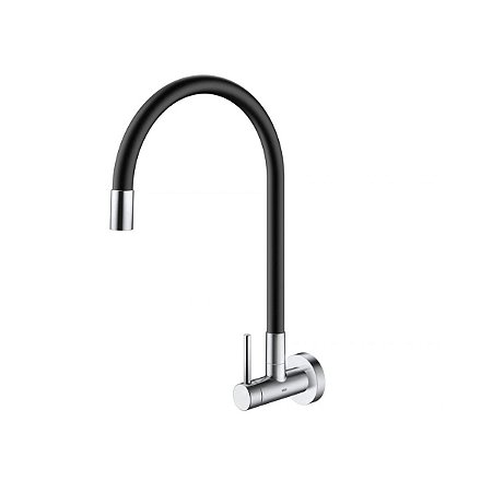 Torneira para Cozinha de Parede Spice Preto e Cromado 904857 Docol
