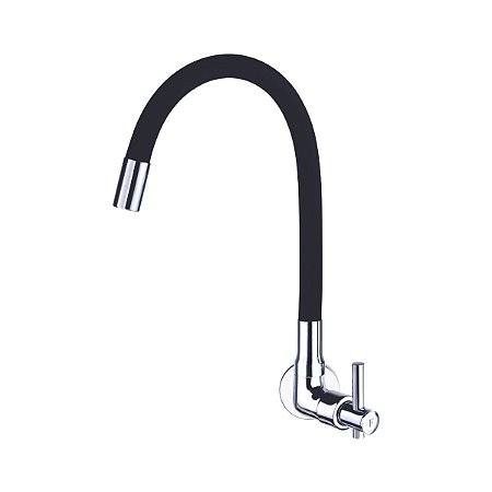 Torneira Flexcolor Bica Móvel Parede Black 5168 C61 Carneiro
