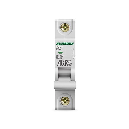 Disjuntor unipolar albr3 50a curva c Alumbra