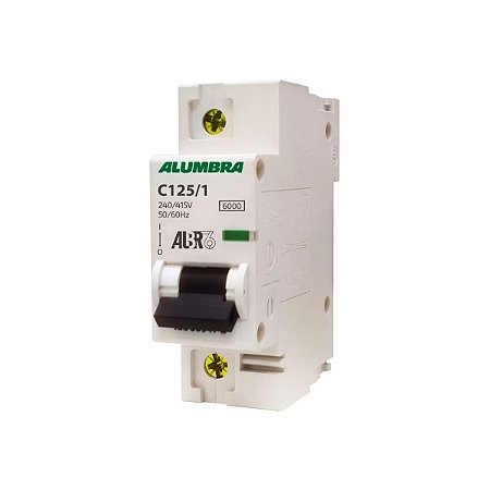 Disjuntor unipolar albr6 125a curva c Alumbra