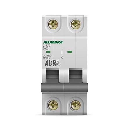 Disjuntor bipolar albr3 16a curva c Alumbra