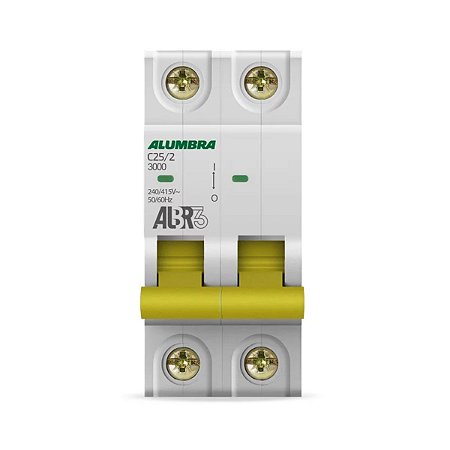 Disjuntor bipolar albr3 25a curva c Alumbra