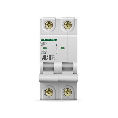 Disjuntor bipolar albr3 50a curva c Alumbra