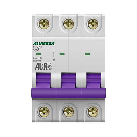 Disjuntor tripolar albr3 32a curva c Alumbra