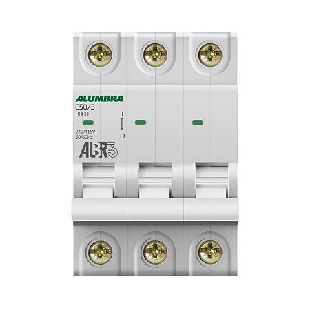 Disjuntor tripolar albr3 50a curva c Alumbra