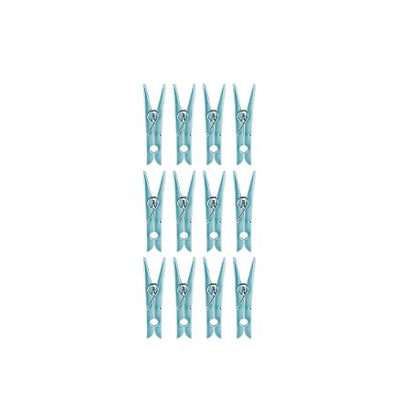 Prendedor Plastico Colorido c/12pcs 6066 Mor