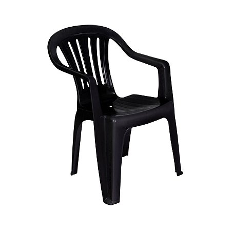 Poltrona Plastica Preta 15151104 Mor
