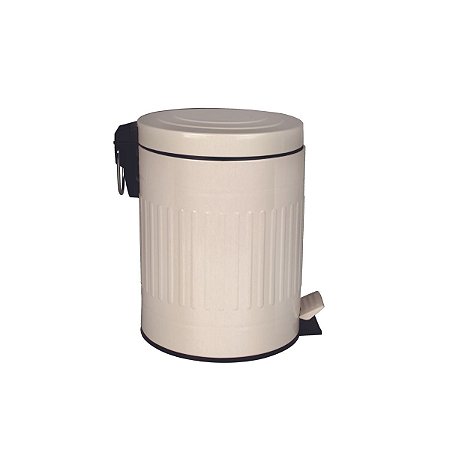 Lixeira Aço Retro 5l Bege 8240 Mor