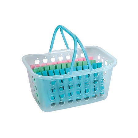 Cesto c/ 36 Prendedores Maxi Colorido 6072 Mor