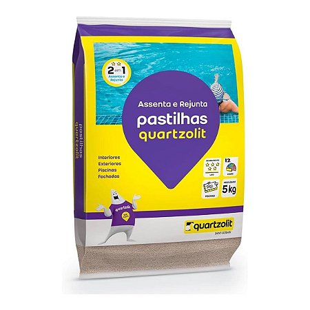 Argamassa para Pastilhas 5KG Cinza Quartzolit