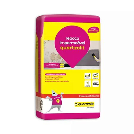 Reboco Impermeável 20KG Quartzolit